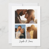 Modern Champagne Tower Photo Engagement 招待状 (裏面)