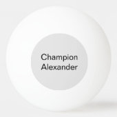 Modern Champion with customizable name 卓球ボール (裏面)