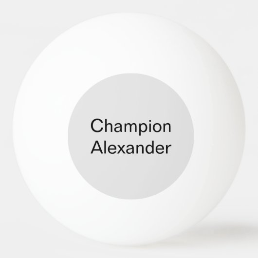 Modern Champion with customizable name 卓球ボール (裏面)