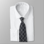 Modern Charcoal Diamond Grid Tie ネクタイ (タイ)
