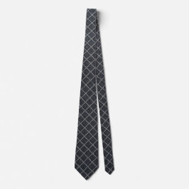 Modern Charcoal Diamond Grid Tie ネクタイ