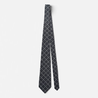 Modern Charcoal Diamond Grid Tie ネクタイ