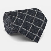Modern Charcoal Diamond Grid Tie ネクタイ (ロール)