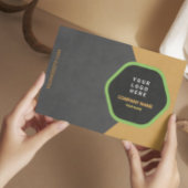 Modern Charcoal & Gold Design 名刺