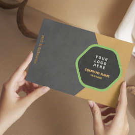 Modern Charcoal & Gold Design 名刺