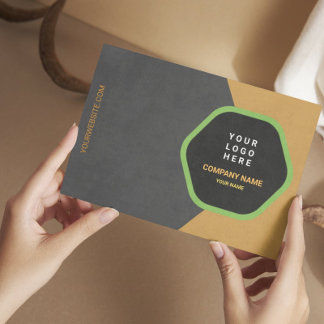 Modern Charcoal & Gold Design 名刺