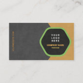 Modern Charcoal & Gold Design 名刺 (裏面)