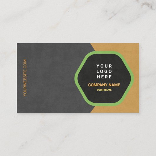 Modern Charcoal & Gold Design 名刺 (裏面)