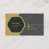 Modern Charcoal & Gold Design 名刺 (正面)