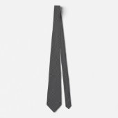 Modern Charcoal Gray Geometric Chain Link ネクタイ (正面)