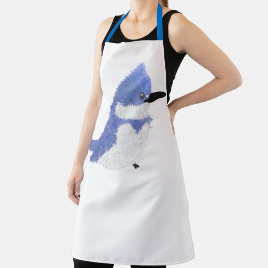 Modern charming belted kingfisher エプロン (インサイチュ)