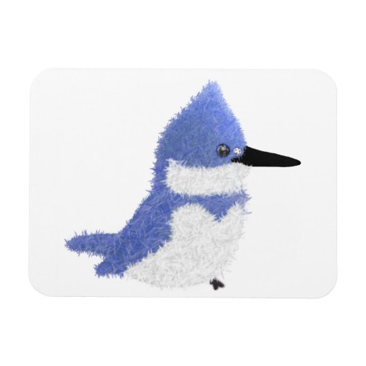 Modern charming belted kingfisher マグネット (横)