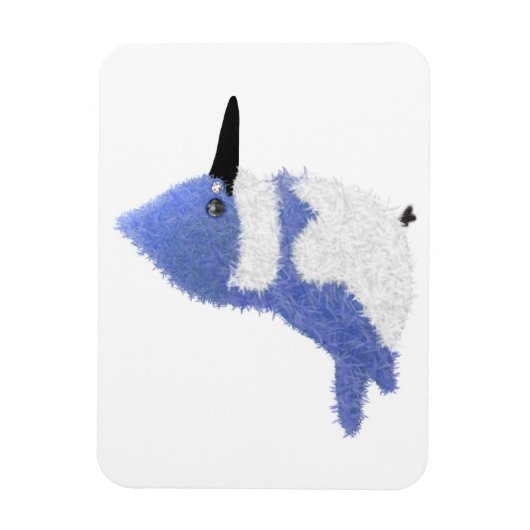 Modern charming belted kingfisher マグネット (縦)