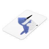 Modern charming belted kingfisher マグネット (左側)