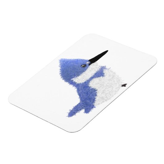 Modern charming belted kingfisher マグネット (左側)