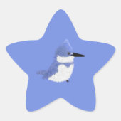 Modern charming belted kingfisher 星シール (正面)