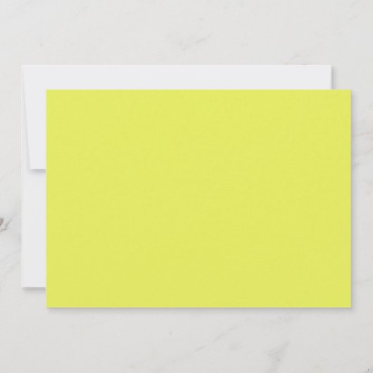 Modern Chartreuse Script Personalized Stationery ノートカード (裏面)