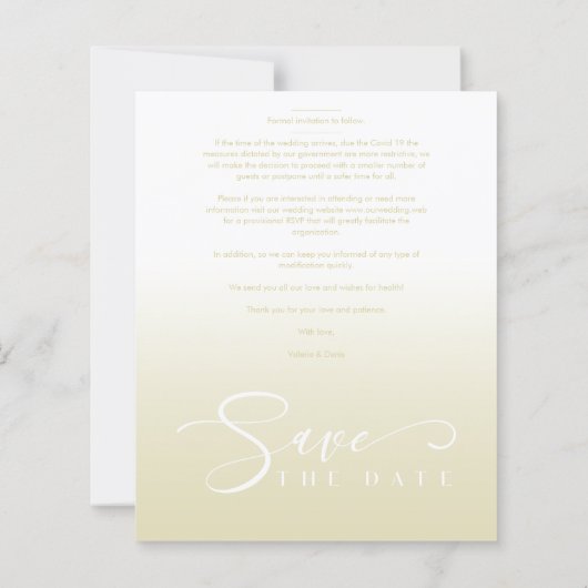 Modern Cheap Gradient Minimalist Photo Couple (裏面)