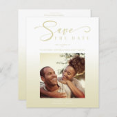 Modern Cheap Gradient Minimalist Photo Couple (正面/裏面)