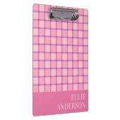 Modern Checker Pastel Pink Purple Custom クリップボード (右)