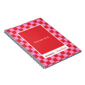 Modern Checkerboard Block Quote Classic ノートブック (右側)