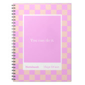 Modern Checkerboard Block Quote Classic Notebook ノートブック (正面)