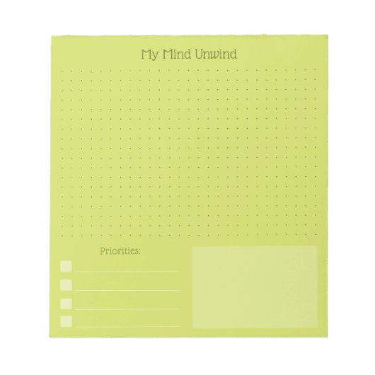 Modern Cheerful Brain Dump (Editable Text) ノートパッド (正面)