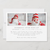 Modern Cheerful & Radiant Birth Stats Photos シーズンカード (裏面)