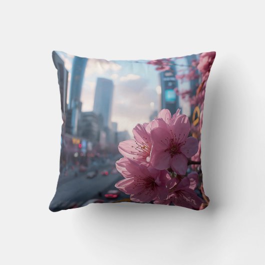 Modern Cherry Blossom クッション (裏面)