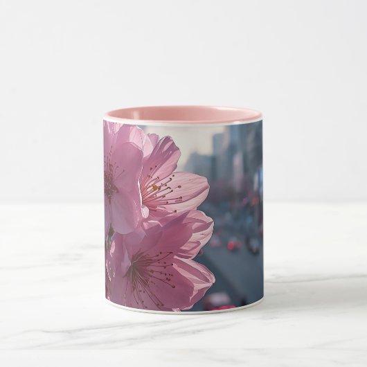 Modern Cherry Blossoms Mug マグカップ (中央)