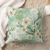 Modern  Cherry Blossoms Winter pattern クッション (ブランケット)