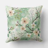Modern  Cherry Blossoms Winter pattern クッション (裏面)