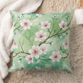Modern  Cherry Blossoms Winter pattern クッション (ブランケット)
