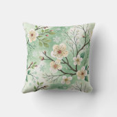 Modern  Cherry Blossoms Winter pattern クッション (裏面)