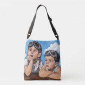 Modern Cherub Painting - Rembrandt Inspired Art クロスボディバッグ (裏面)