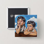 Modern Cherub Painting - Rembrandt Inspired Art 缶バッジ (正面&裏面)