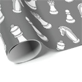 Modern Chess Pieces Pattern Wrapping Paper ラッピングペーパー (ロールコーナー)