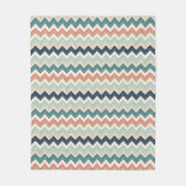 Modern Chevron Design Custom Soft Fleece Blanket フリースブランケット (正面)