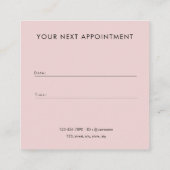 Modern Chic Abstract Pink Hair stylist 予約カード (裏面)