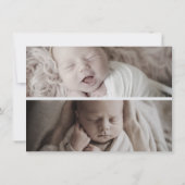 Modern Chic Baby Photo Birth Announcement 案内状 (裏面)