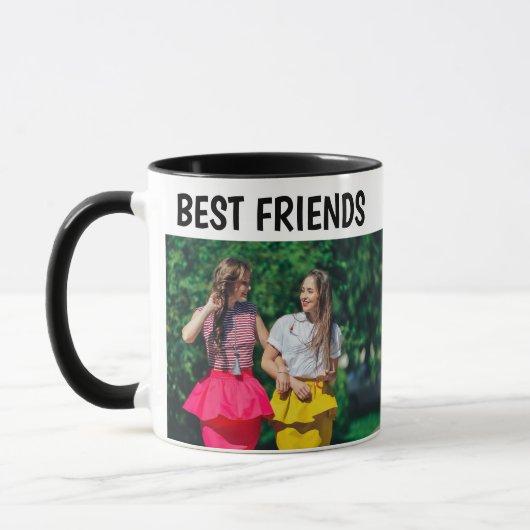 Modern Chic Best friends photo coffee mug マグカップ (左)