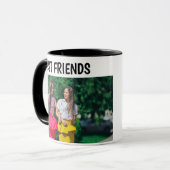 Modern Chic Best friends photo coffee mug マグカップ (正面左)