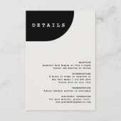 Modern Chic Black and Ivory Details エンクロージャーカード (正面)