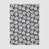 Modern Chic Black and White Rose Flower Pattern 薄葉紙 (正面)