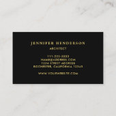 Modern chic black gold Cardinal red professional 名刺 (裏面)