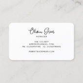 Modern Chic Black Gold Retro Waves  名刺 (裏面)