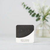 Modern Chic Black White Stud Earring Display スクエア名刺 (スタンド正面)