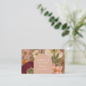 Modern Chic Bohemian Wildflowers Photo Arch 名刺 (スタンド正面)