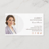 Modern Chic Bohemian Wildflowers Photo Arch 名刺 (裏面)