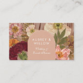 Modern Chic Bohemian Wildflowers Photo Arch 名刺 (正面)